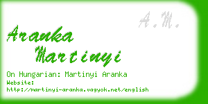 aranka martinyi business card